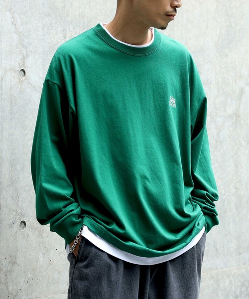 「Lee」 長袖Tシャツ X-LARGE グリーン メンズ_画像2