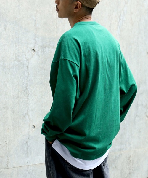 「Lee」 長袖Tシャツ X-LARGE グリーン メンズ_画像3