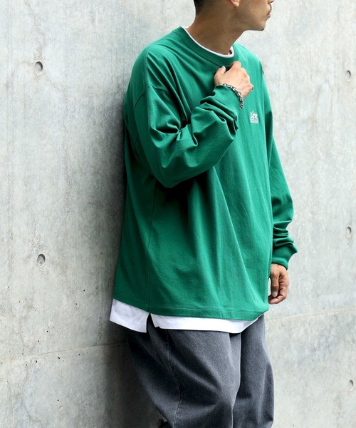 「Lee」 長袖Tシャツ X-LARGE グリーン メンズ_画像4