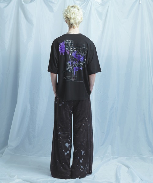 HARE（ハレ） tシャツ 「接触冷感」フラワーアートバックプリント