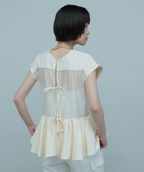 ブラウス シャツ ピンタック2WAYブラウス レディースの画像