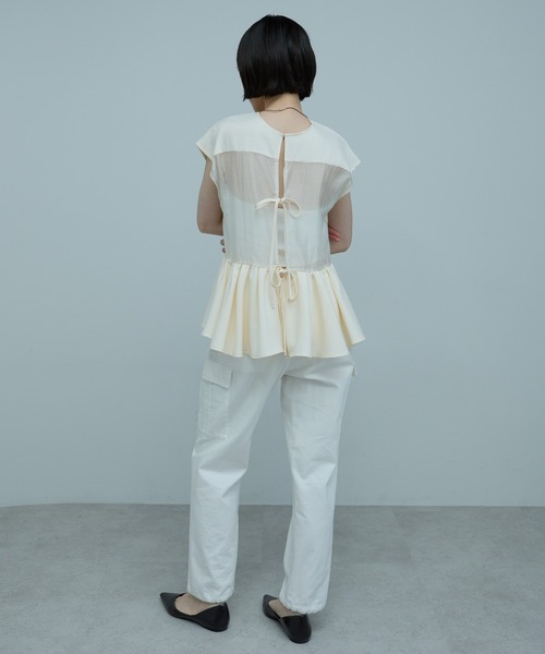 ブラウス シャツ ピンタック2WAYブラウス レディースの画像