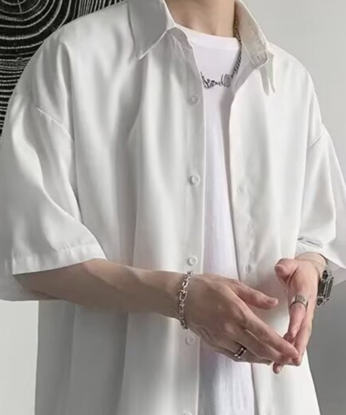 KELVIN シャツ 半袖 Smooth Touch Oversized Shirt スムースタッチ