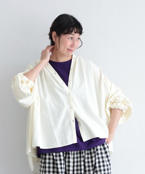 「soulberry」 長袖ブラウス M ラベンダー レディース_画像4