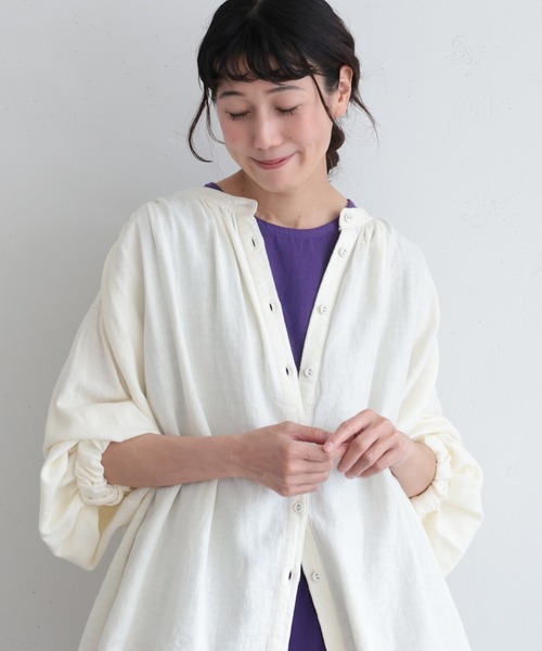 「soulberry」 長袖ブラウス M ラベンダー レディース_画像6