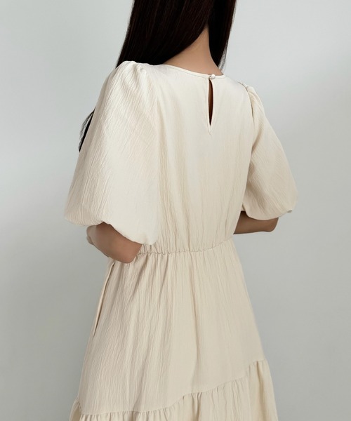 「CENEA」 半袖ワンピース MEDIUM アイボリー レディース_画像6
