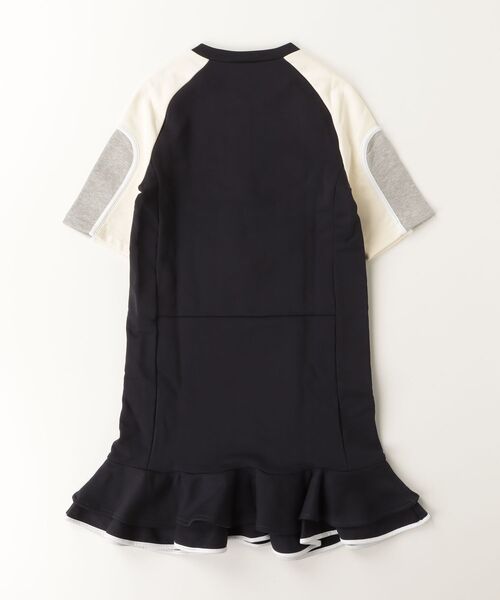 MARNI キッズ フリル付きワンピース ネイビー/グレー MARNI(マルニ