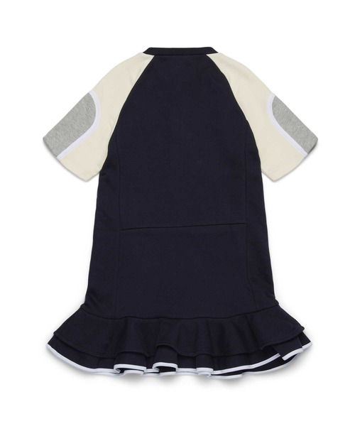 MARNI キッズ フリル付きワンピース ネイビー/グレー MARNI（マルニ） ワンピース 入学式 Kids ＆ Junior スウェット