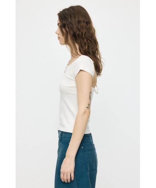 MOUSSY（マウジー） tシャツ 半袖 BACK OPEN SHORT SLEEVE Tシャツ