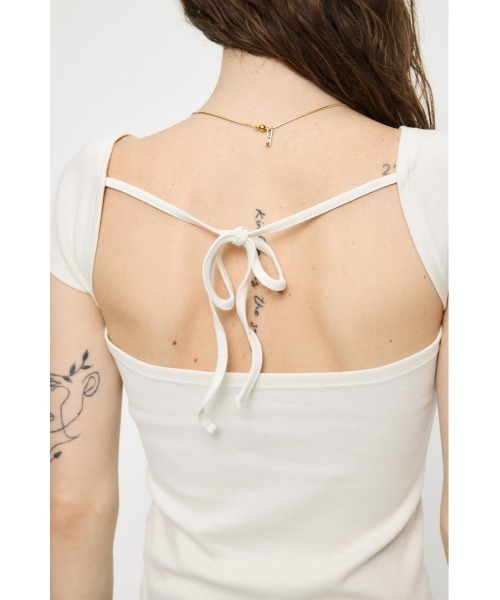 MOUSSY（マウジー） tシャツ 半袖 BACK OPEN SHORT SLEEVE Tシャツ