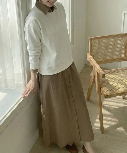 「cammie」 シャツワンピース M ブラック レディース_画像8