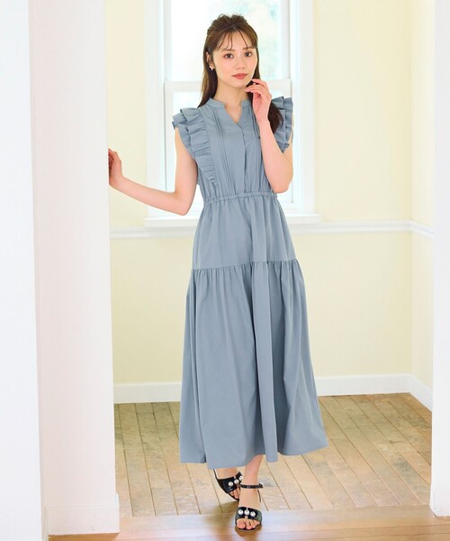 「Feroux」 ノースリーブワンピース 2 ブルー レディース_画像5