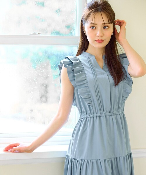 「Feroux」 ノースリーブワンピース 2 ブルー レディース_画像7