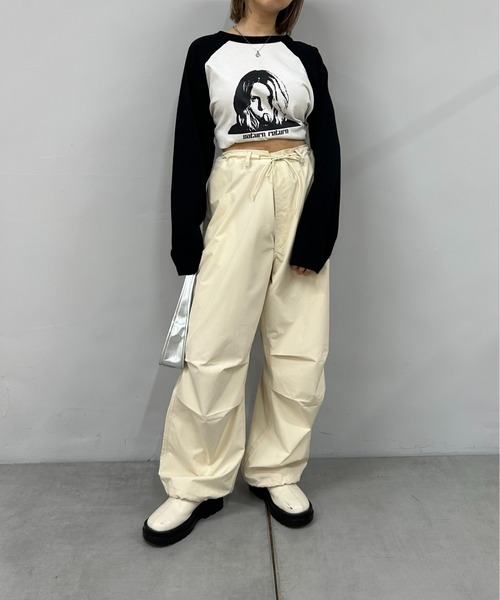「WHO'S WHO gallery」 長袖カットソー FREE オフホワイト レディース_画像7
