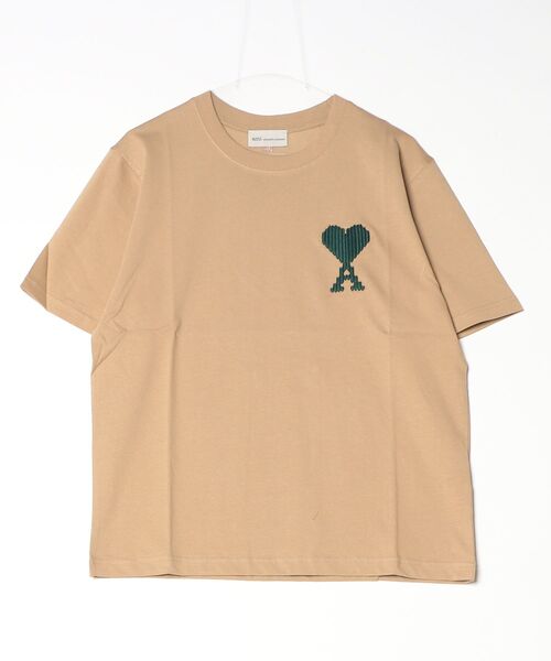 「AMI Alexandre Mattiussi」 半袖Tシャツ X-LARGE クリーム メンズ_画像3