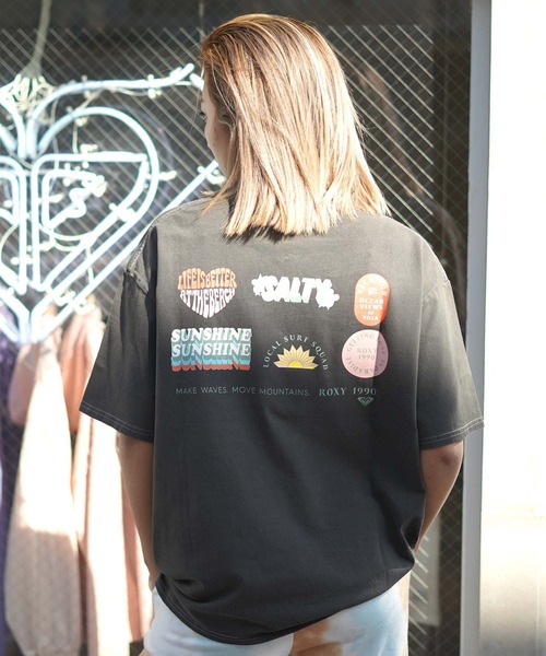 「ROXY」 半袖Tシャツ FREE グリーン レディース_画像4