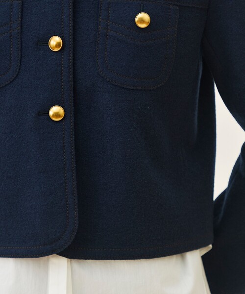 TOMORROWLAND collection ジャケット ノーカラージャケット ブークレー