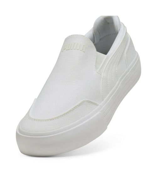 「PUMA」 スリッポン 23.5cm ブラック×ホワイト メンズ_画像6