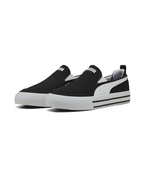 「PUMA」 スリッポン 23.5cm ブラック×ホワイト メンズ_画像7