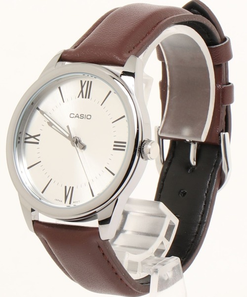 腕時計 CASIO カシオ / ベーシックアナログ レザーバンド ラウンドフェイス 腕時計 日常生活防水 //// MTP レザーシリーズの画像