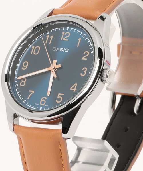 腕時計 CASIO カシオ / ベーシックアナログ レザーバンド ラウンドフェイス 腕時計 日常生活防水 //// MTP レザーシリーズの画像