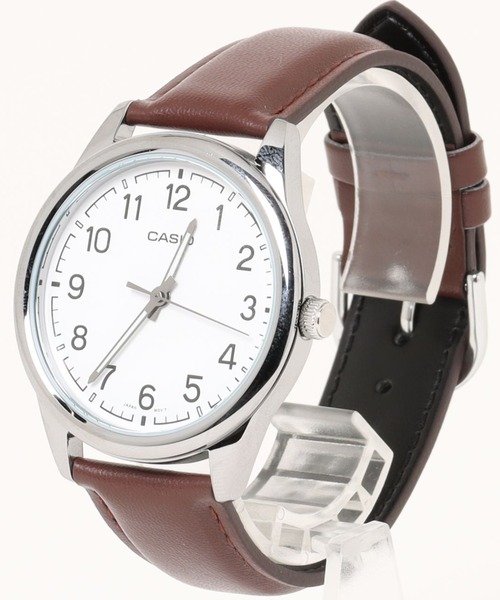 腕時計 CASIO カシオ / ベーシックアナログ レザーバンド ラウンドフェイス 腕時計 日常生活防水 //// MTP レザーシリーズの画像