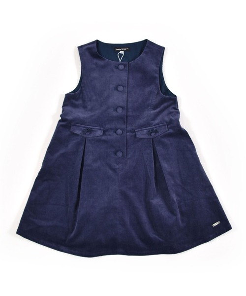 BeBe ワンピース BeBe/クルミボタンフラップポケットツイル
