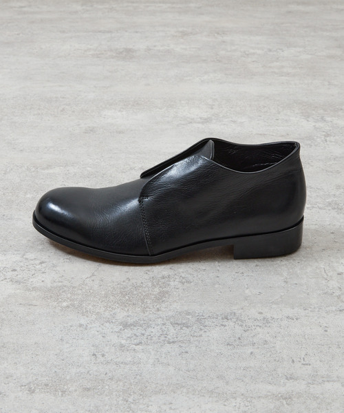 PADRONE パドローネ 42 インステップゴアショートブーツ 黒 PADRONE パドローネ / INSTEP GORE SHORT BOOTS with Chunky