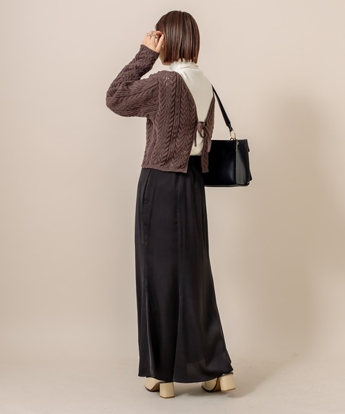 サテンマーメイドスカート（Web限定） セール】[mline] WEB限定 サテンマーメイドスカート（スカート