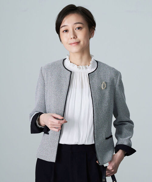 NOLLEY'S ジャケット ノーカラージャケット ◇【WEB限定】ラメ