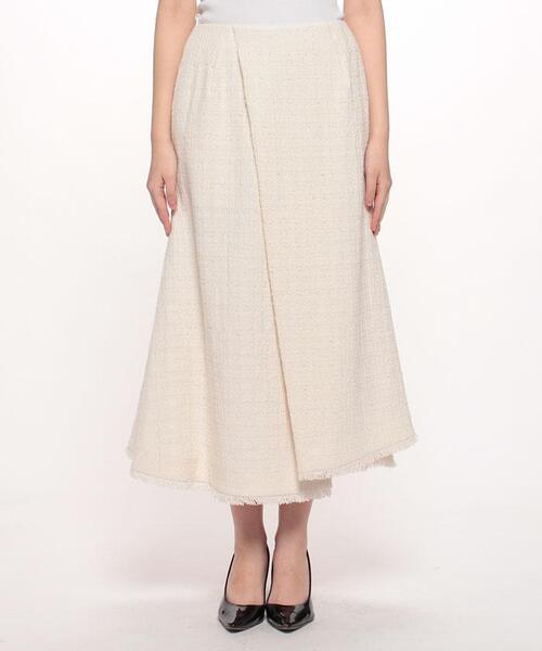 LANVIN en Bleu スカート 「セットアップ対応商品」ネップツイード