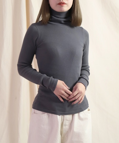 tシャツ 「 FABRIQUE en Planete terre 」 TURTLE L/S / リブタートルネック レディース FABRIQUE en Planete terre tシャツ 「 」 TURTLE L/S / リブ