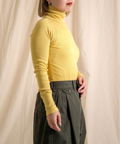 tシャツ 「 FABRIQUE en Planete terre 」 TURTLE L/S / リブタートルネック レディース FABRIQUE en Planete terre tシャツ 「 」 TURTLE L/S / リブ