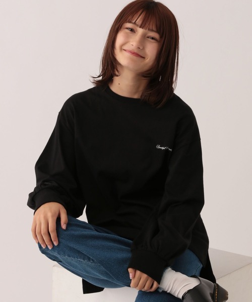 GLOBAL WORK（グローバルワーク） tシャツ やわらかグラフィックT長袖