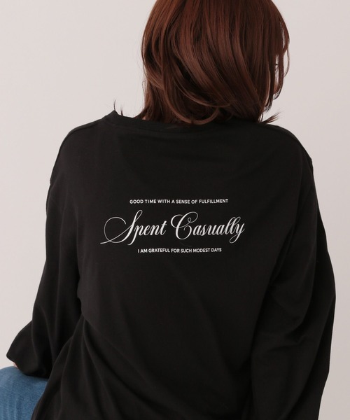 GLOBAL WORK（グローバルワーク） tシャツ やわらかグラフィックT長袖