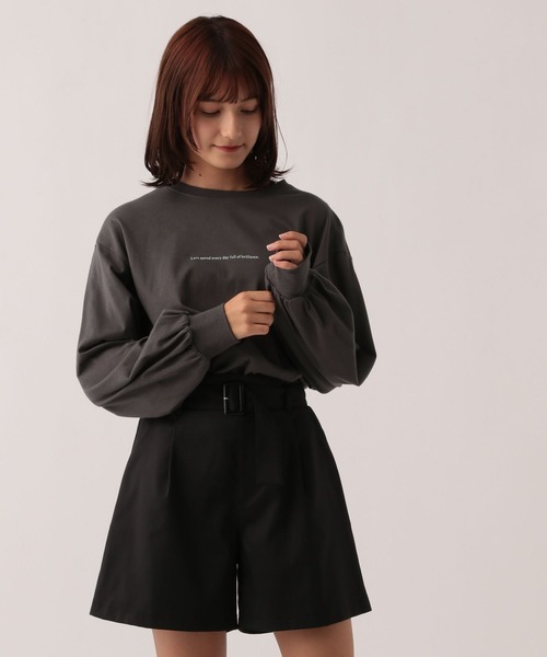 GLOBAL WORK（グローバルワーク） tシャツ やわらかグラフィックT長袖