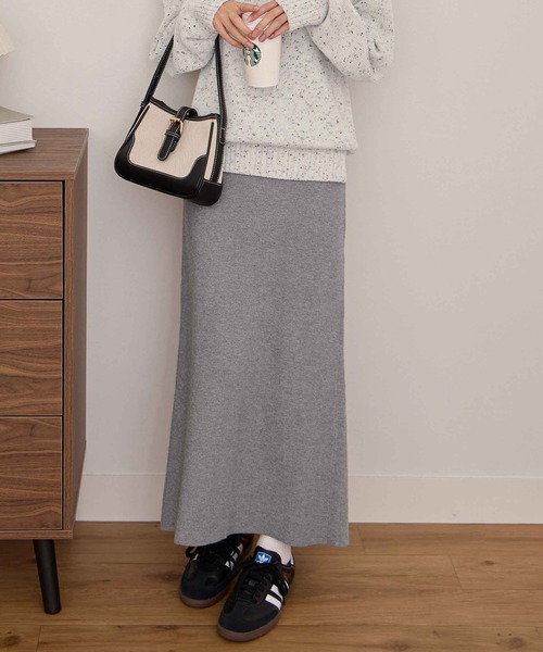 ロング スカート バックスリットニットスカート : ZOZOTOWN Yahoo!店