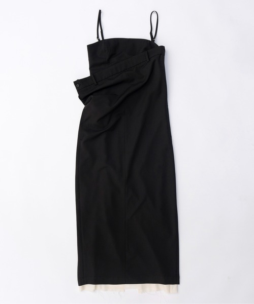 黒レザーオーバーサイズトップス　ワンピース　メゾンスペシャル UNISEX》Buffalo Crack Leather Dress-Over Car Coat