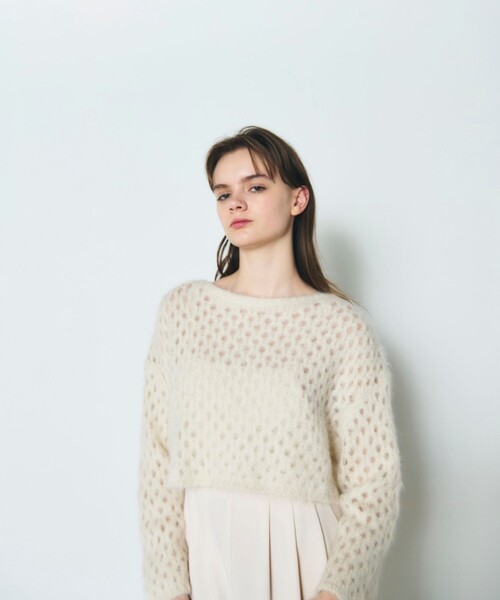 ニット セーター アルパカメッシュニットトップ レディース GRACE CONTINENTAL ニット セーター アルパカメッシュニット