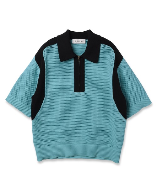 CULLNI セーター ニット 24-SS-042 / Bi Color Mesh Knit ZIp Up