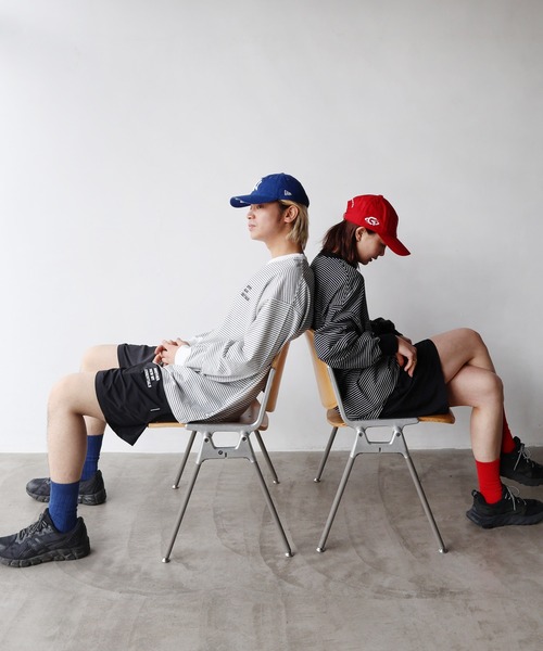 ANME tシャツ ANMEエンブロイダリーロゴボーダー長袖Tシャツ