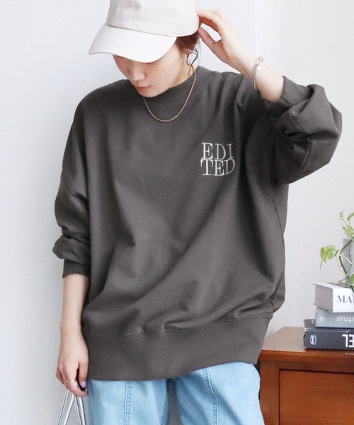 reca（レカ） トレーナー スウェット 前後2way刺繍ロゴスウェット