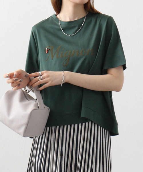 tシャツ Eglantine ビジュー付きフロッキーＣＳ レディース