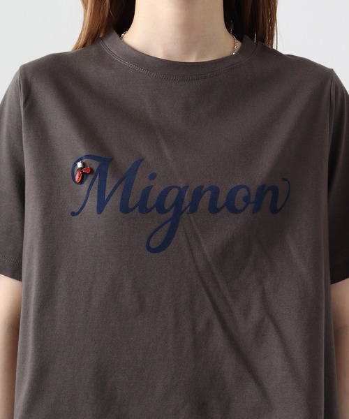 EGLANTINE tシャツ Eglantine ビジュー付きフロッキーCS