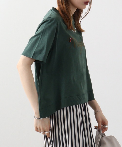 EGLANTINE tシャツ Eglantine ビジュー付きフロッキーCS
