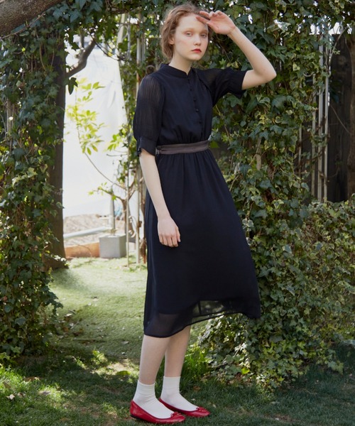 idem」 半袖ワンピース FREE ブラック レディース : 83290028  