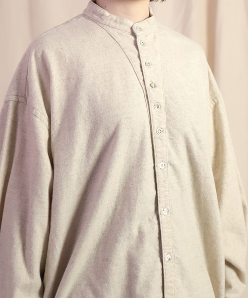 Brocante　ブロカント　襟フリル 50ブロードヴロンブラウス　日本製 Brocante ブロカント 襟フリル 50ブロードヴロンブラウス 日本製