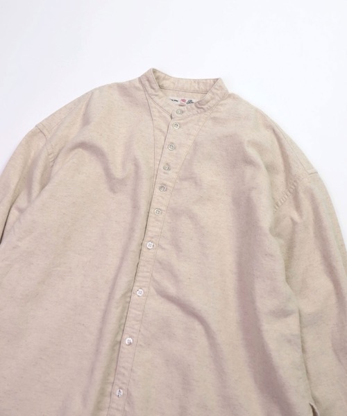 ブラウス シャツ 「Brocante / ブロカント」 オーガニック綿麻フランネル ペザンシャツ レディース Brocante ブラウス シャツ 「Brocante / ブロカント