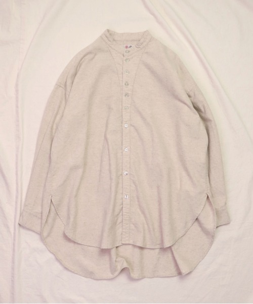 ブラウス シャツ 「Brocante / ブロカント」 オーガニック綿麻フランネル ペザンシャツ レディース Brocante ブラウス シャツ 「Brocante / ブロカント
