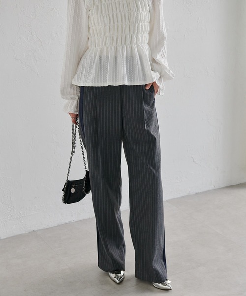 RANAN（ラナン） スラックス パンツ サイドラインスラックス